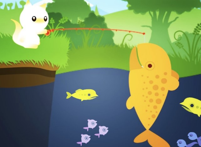 Kitty Fish Cat Goes Fishing - Play Online Cat Goes Fishing on I Am Cat Game